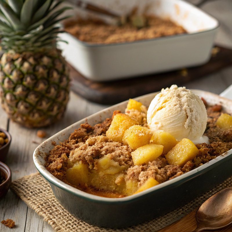Spiced Pineapple Cobbler