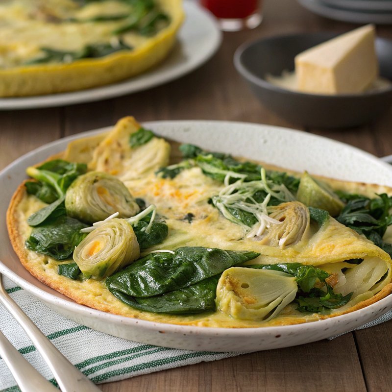 Artichoke and Spinach Omelette