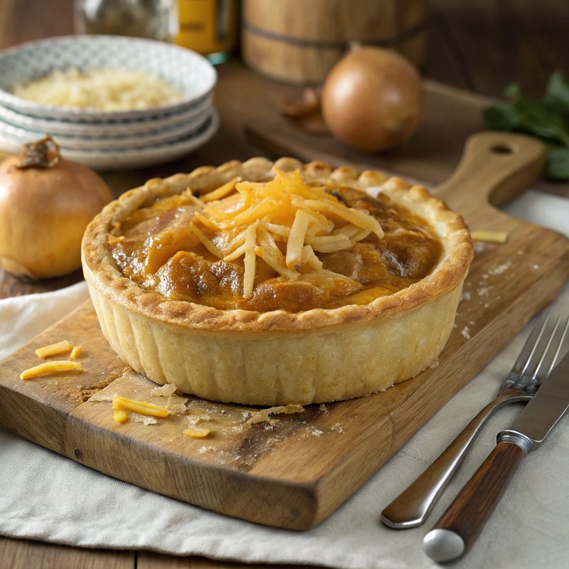 Cheddar Cheese and Onion Pie