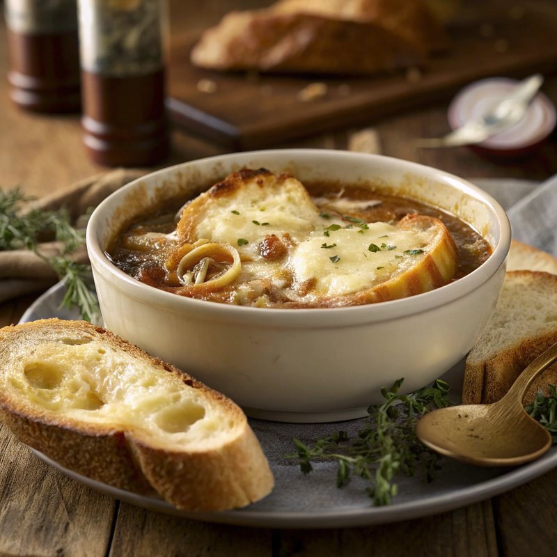 Enhanced Onion and Gouda Soup