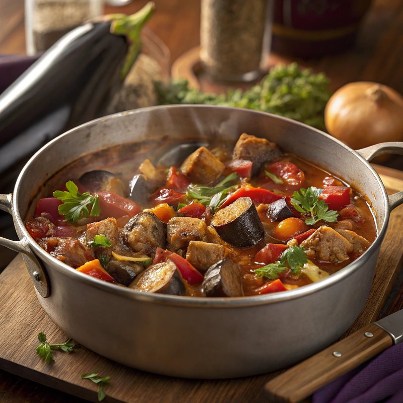Eggplant and Sausage Stew