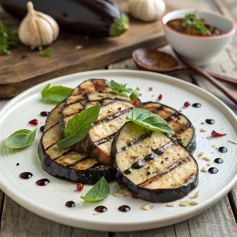 Grilled Eggplant with Balsamic Glaze
