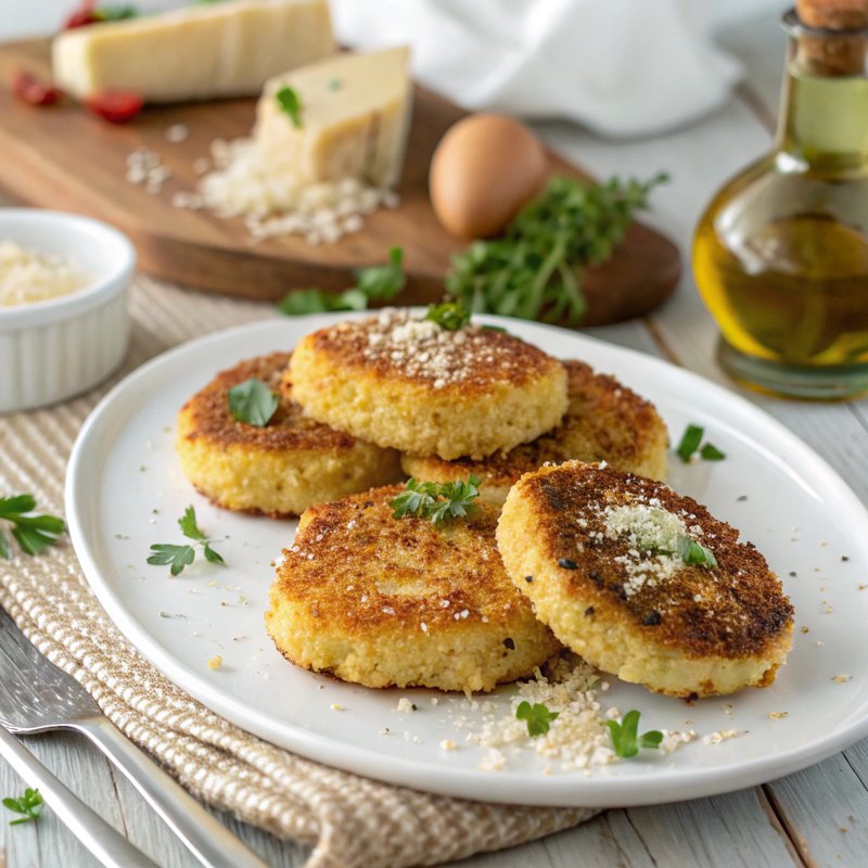 Parmesan Crusted Quinoa Patties