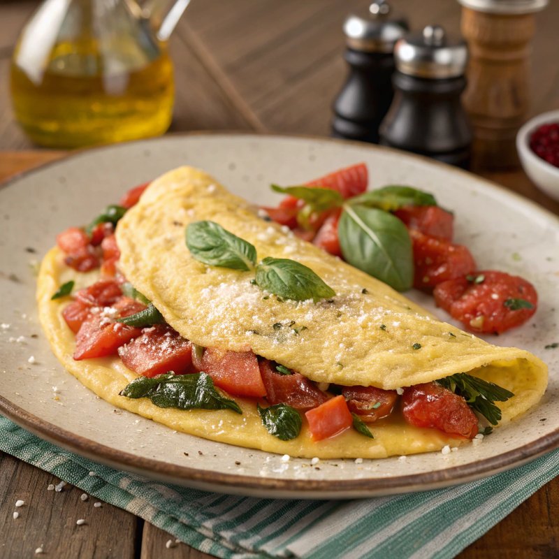Italian-Style Tomato and Basil Omelette