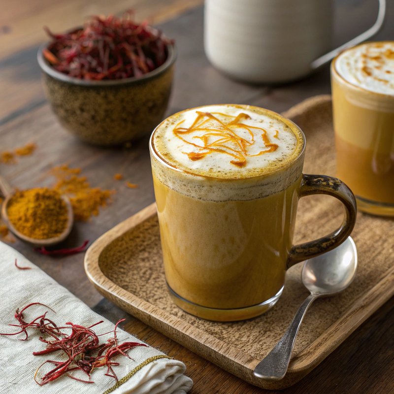 Saffron and Honey Macchiato
