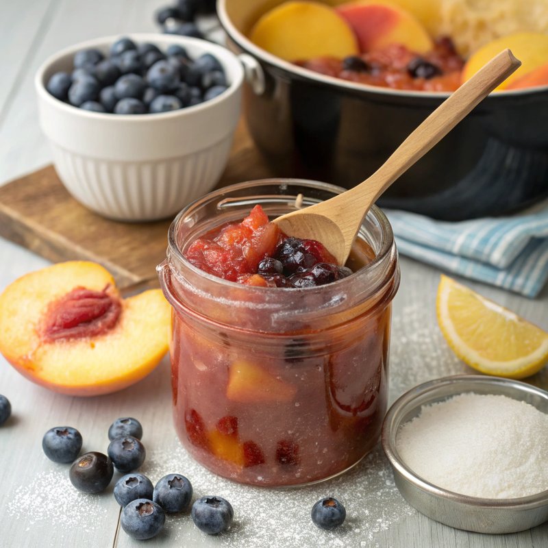 Peach and Blueberry Jam