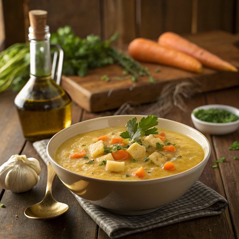 Celery Root and Carrot Soup
