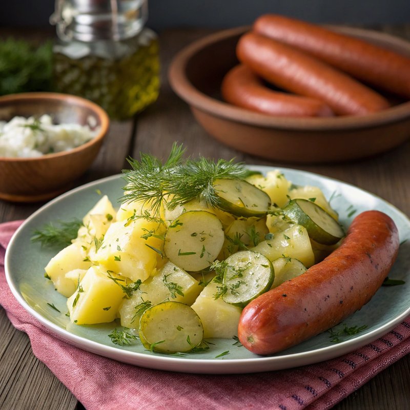 Bockwurst Mit Kartoffelsalat
