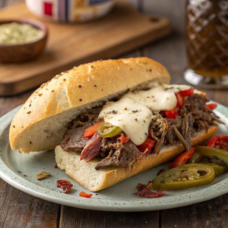 Chicago-Style Italian Beef Sandwich