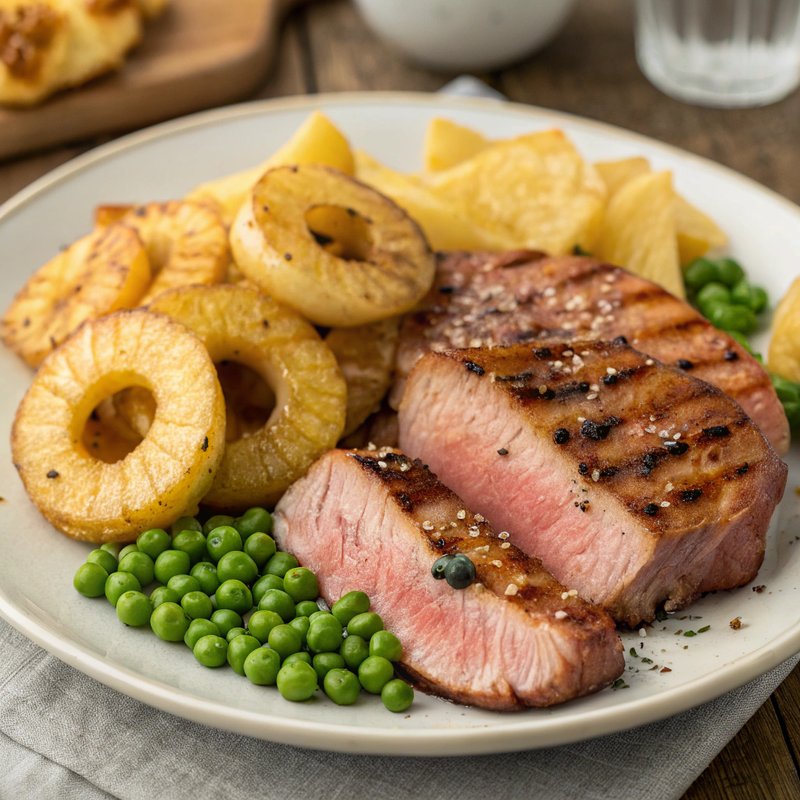 Classic Gammon Steak with Caramelized Pineapple