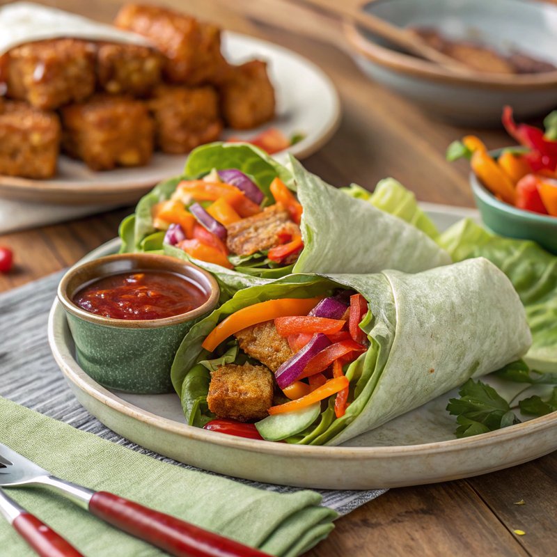 Sweet and Sour Tempeh Wraps