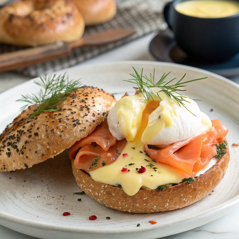 Bagel and Lox Eggs Benedict