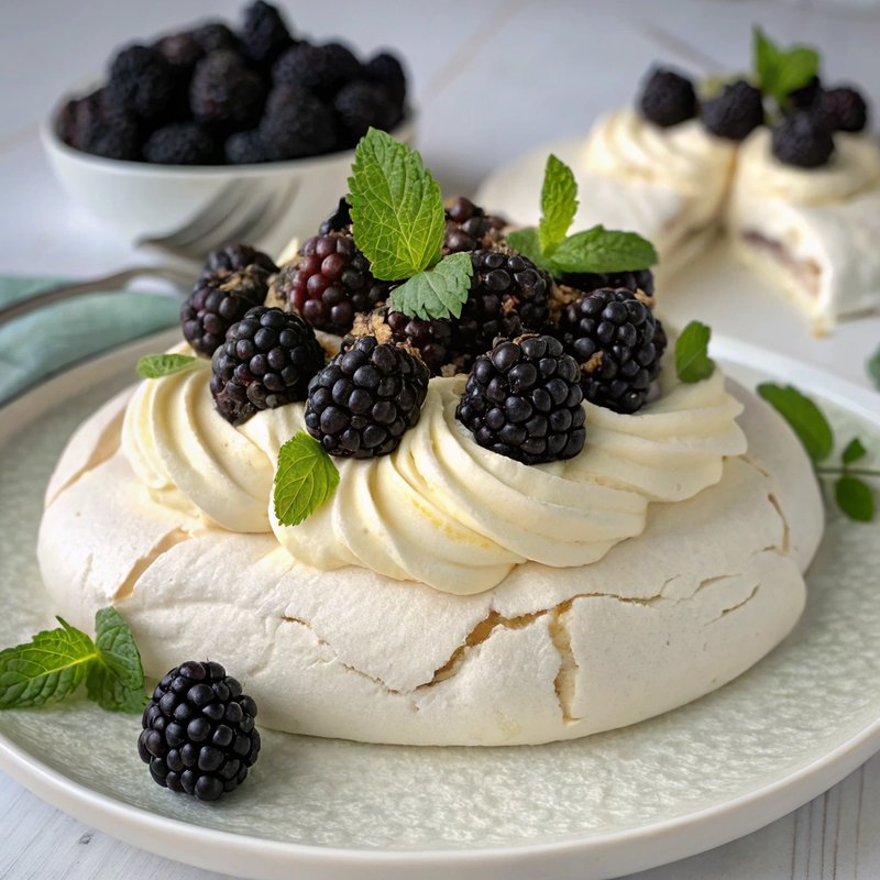 Blackberry Pavlova