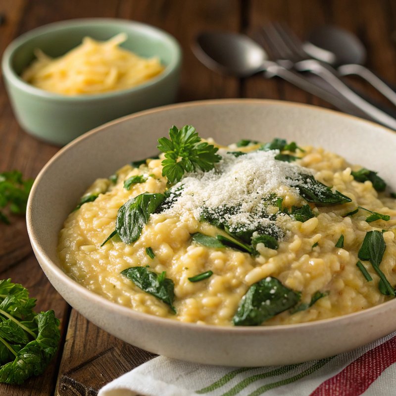 Creamy Spinach Parmesan Risotto