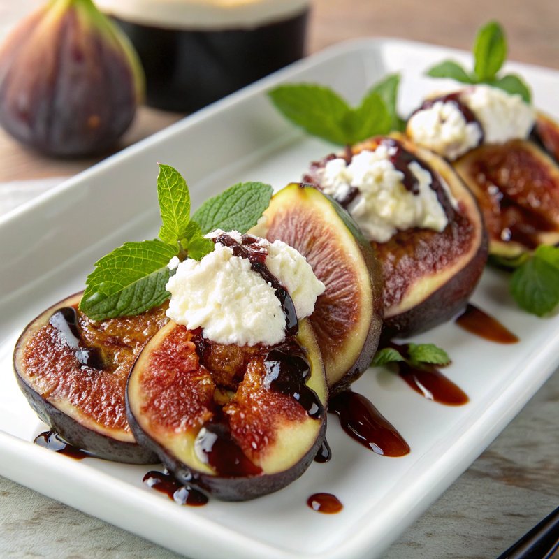 Fig and Balsamic Glazed Figs with Ricotta