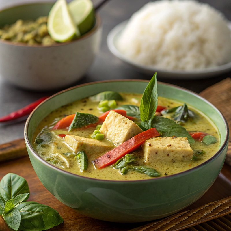 Authentic Thai Green Curry with Tofu
