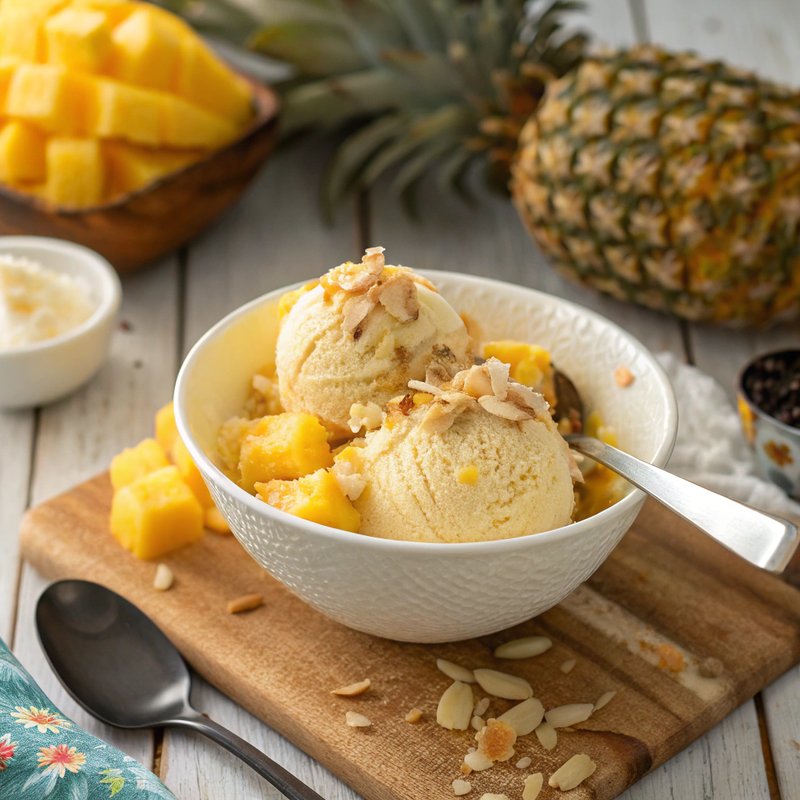 Tropical Pineapple Ice Cream