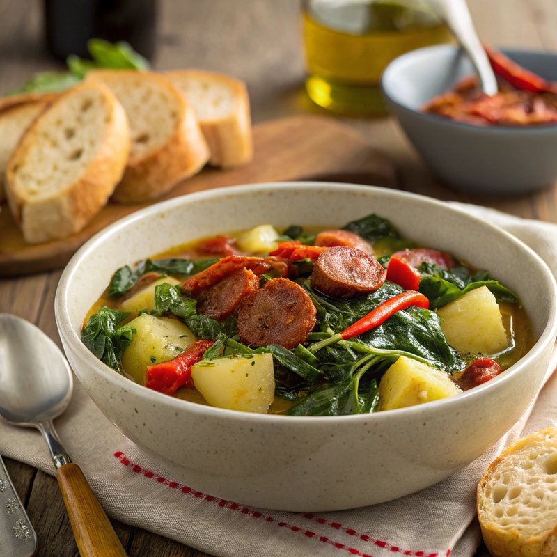 Spinach and Chorizo Stew
