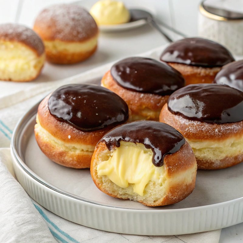 Boston Cream Doughnuts