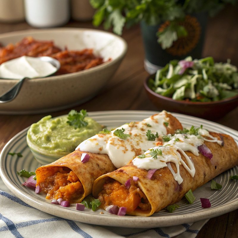 Creamy Sweet Potato Enchiladas