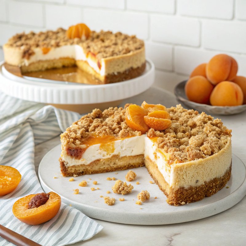 Apricot Crumble Cheesecake