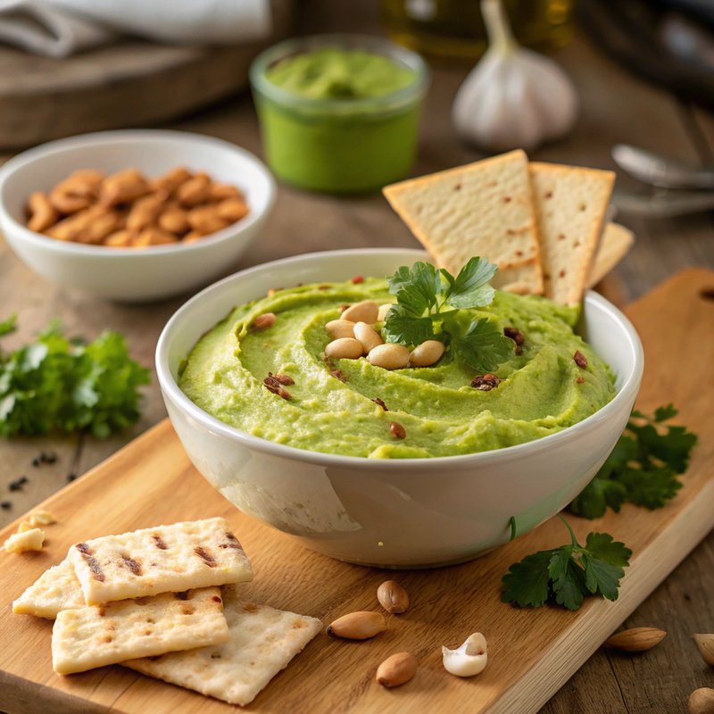 Vibrant Pea and Almond Hummus