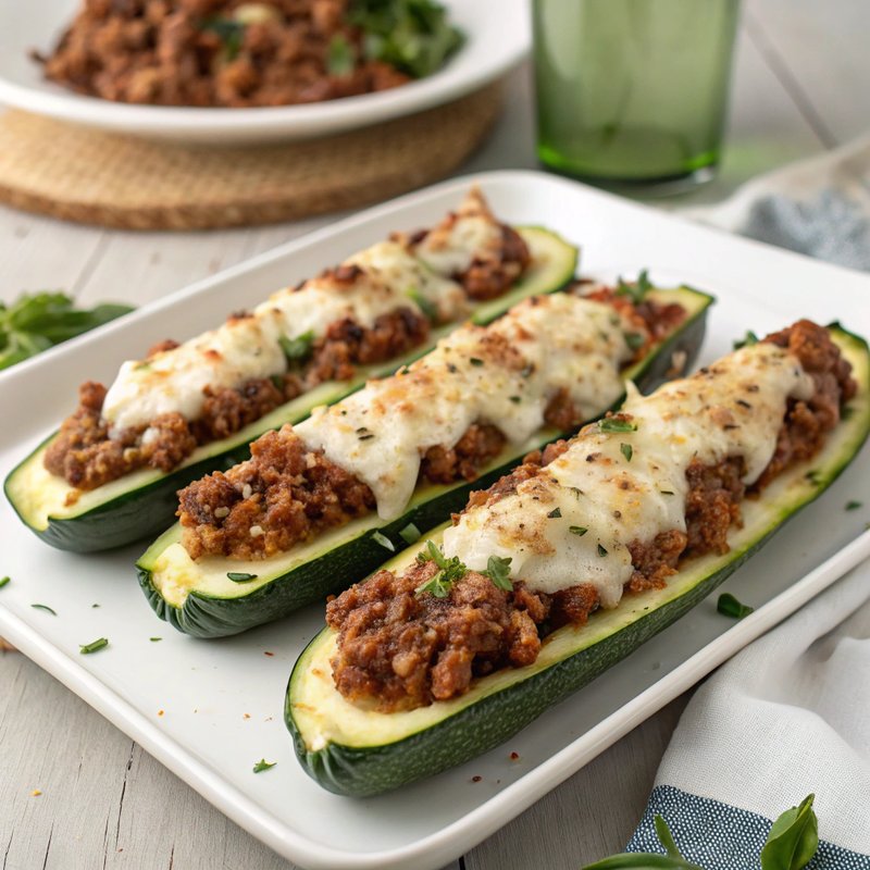 Keto Cheesy Zucchini Boats