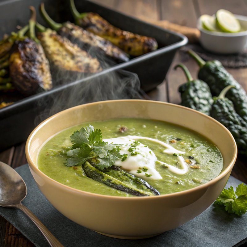 Roasted Poblano Pepper Soup