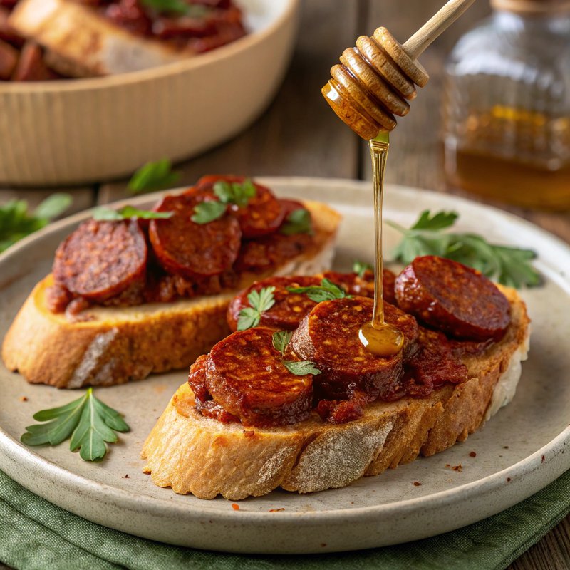 Tostas de Sobrasada y Miel