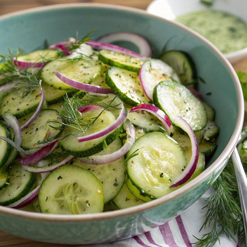 Refreshing Cucumber Salad with Dill Vinaigrette