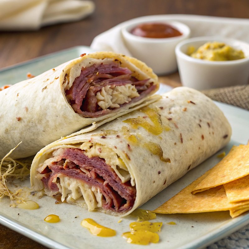 Gourmet Pastrami and Sauerkraut Wrap
