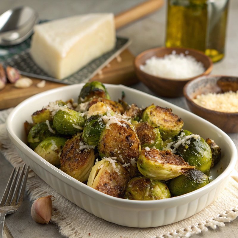 Garlic Roasted Brussels Sprouts