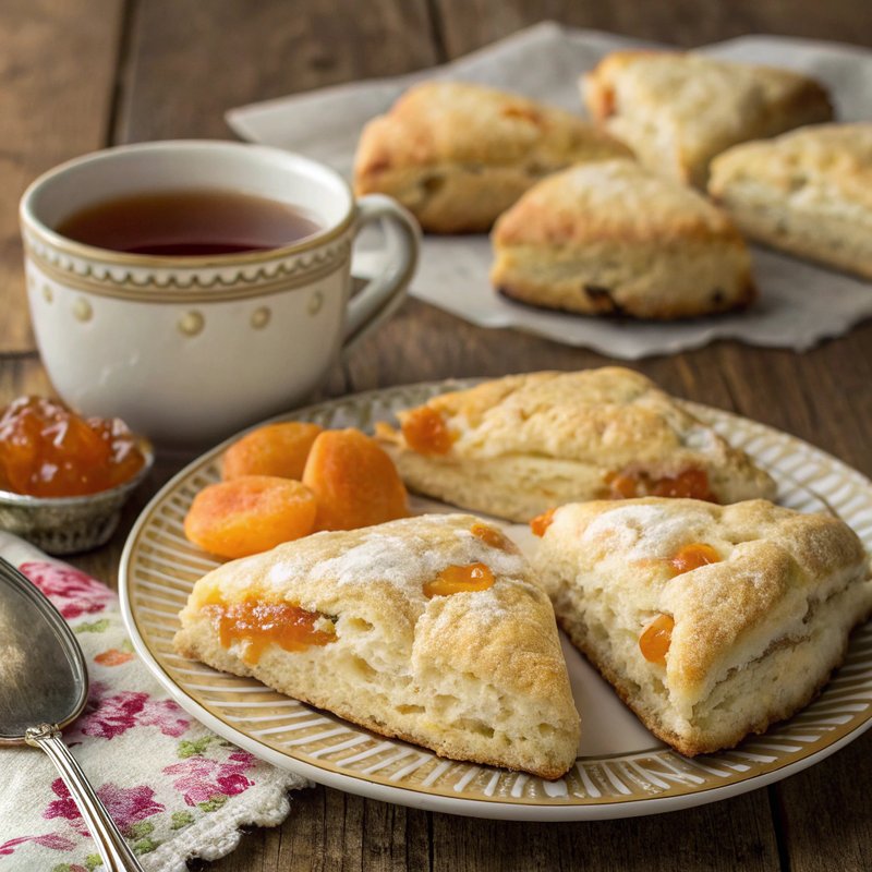 Apricot Cobbler Scones