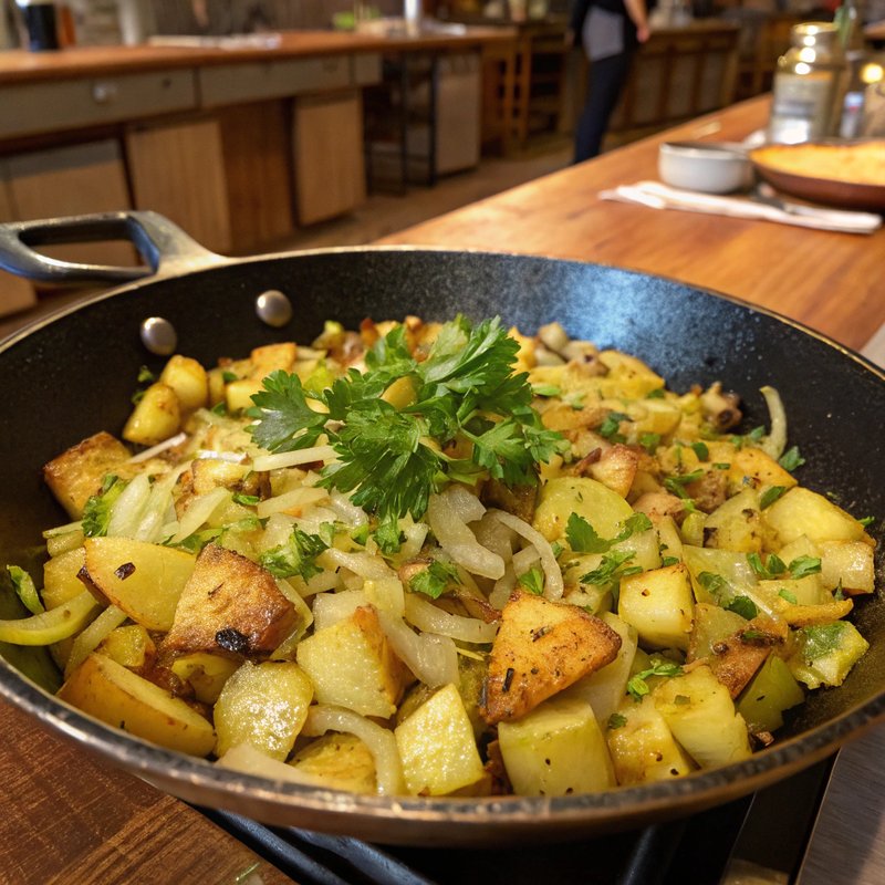 Endive and Potato Hash
