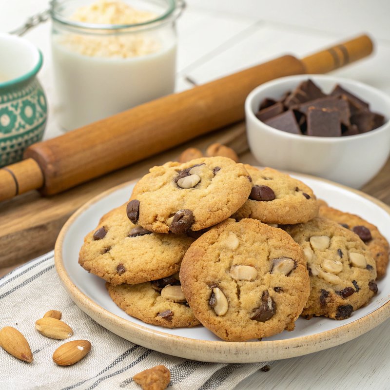 Chocolate Chip and Almond Biscuits