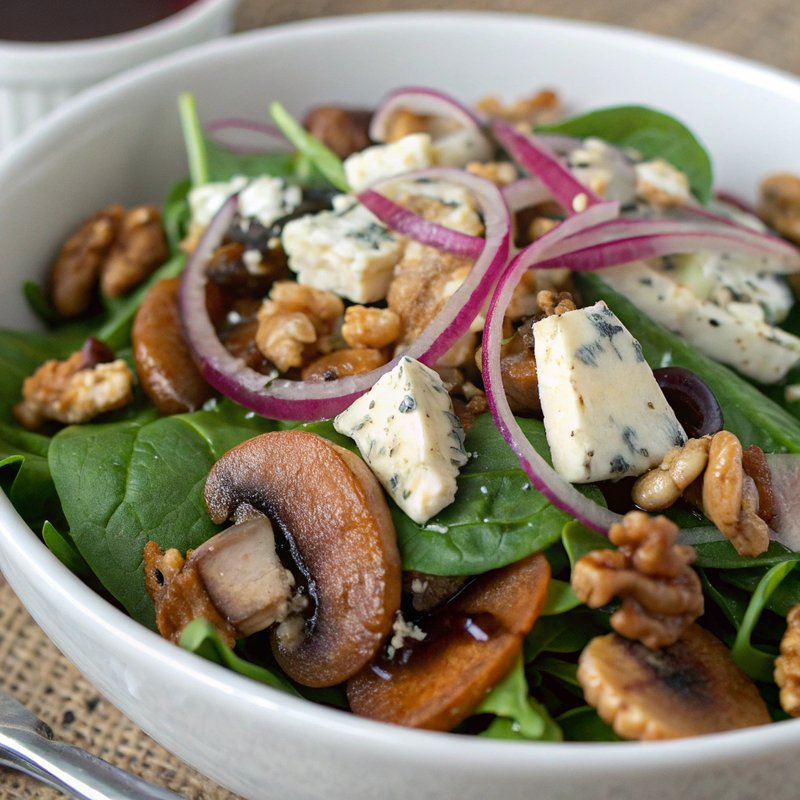 Mushroom and Blue Cheese Salad