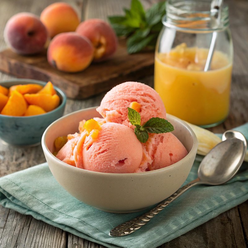 Peach and Apricot Sorbet
