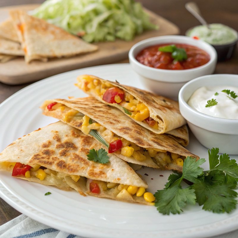 Crispy Cabbage and Sweet Corn Quesadillas