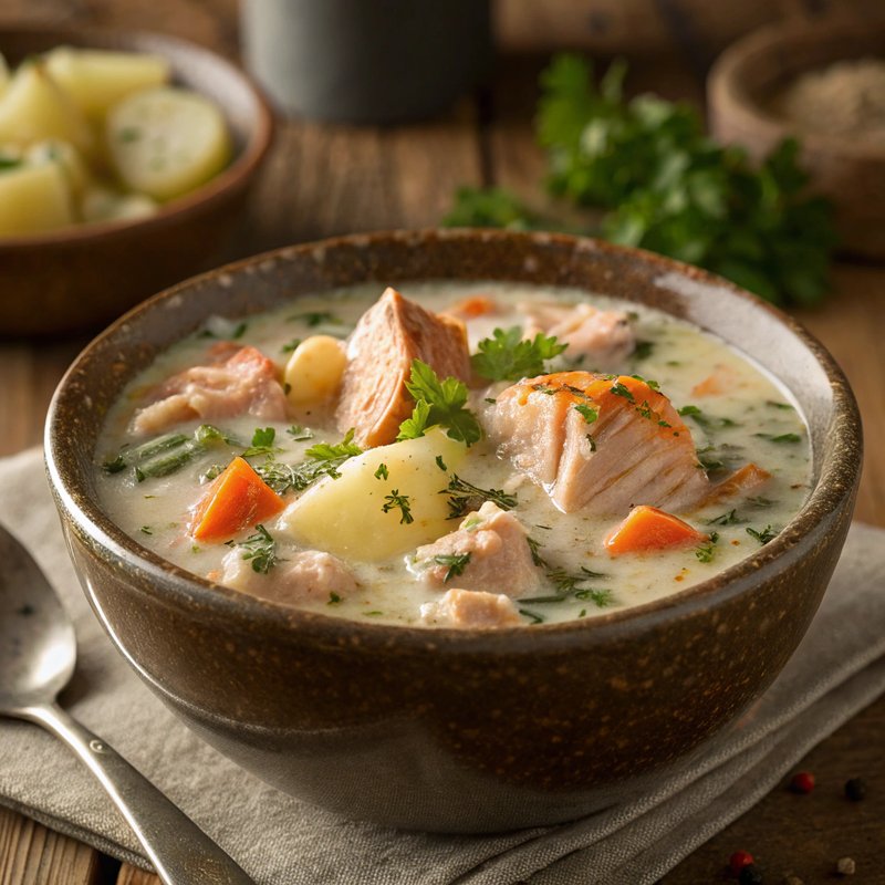 Hearty Smoked Fish Chowder
