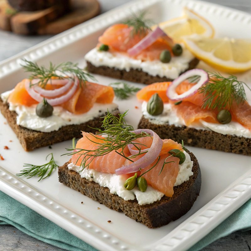 Pumpernickel with Smoked Salmon