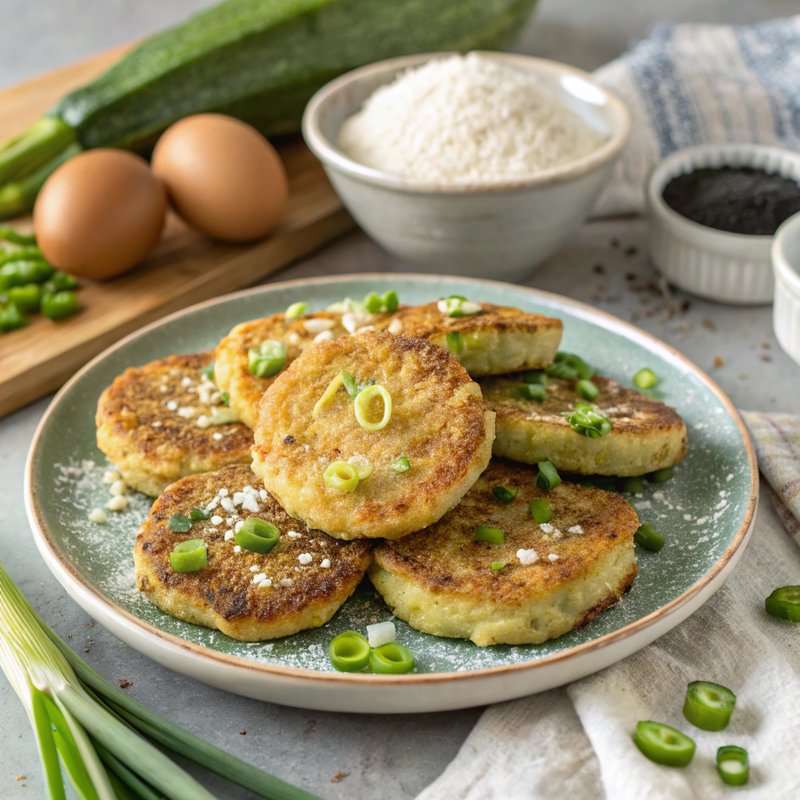 Crispy Parmesan Zucchini Fritters