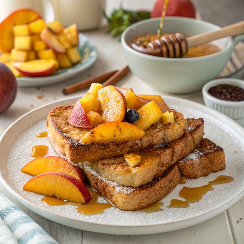 Peach and Mango French Toast
