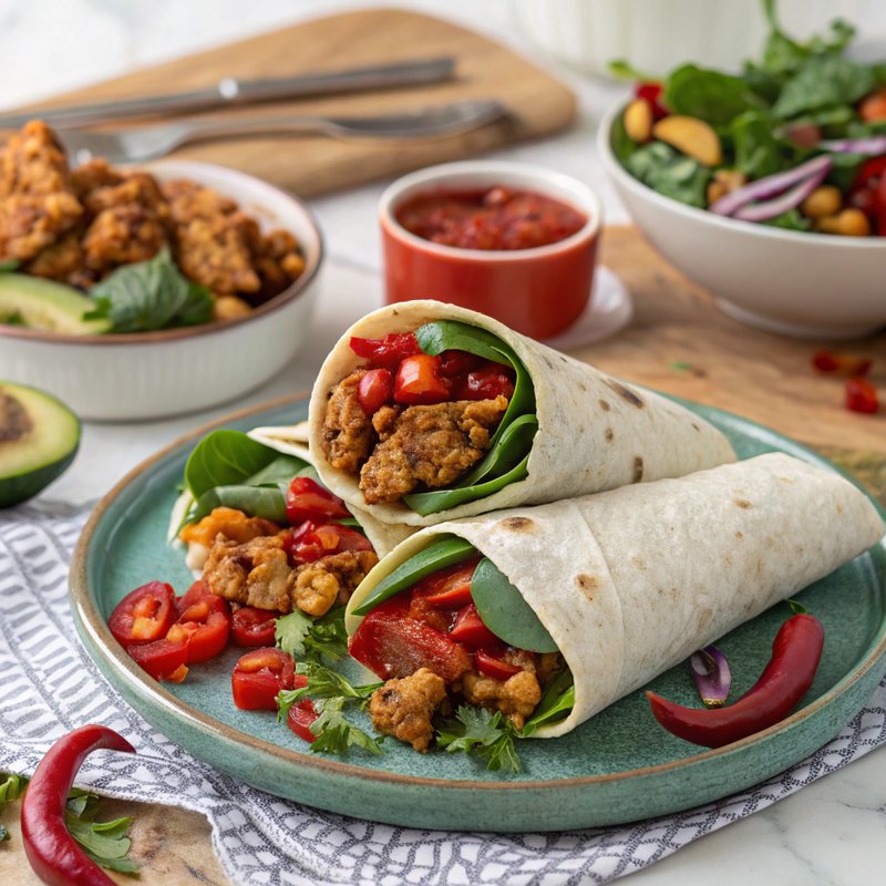 Spicy Chipotle Tempeh Wraps