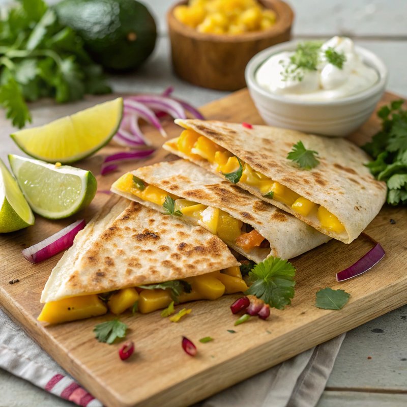 Sweet and Spicy Mango Quesadilla