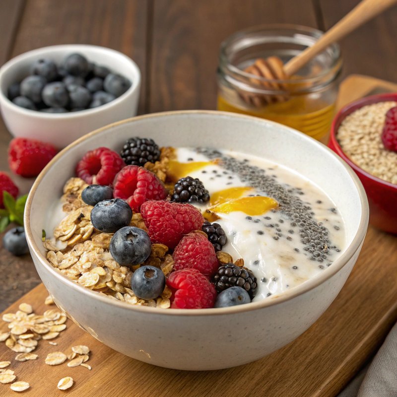 Overnight Oats with Chia and Berries