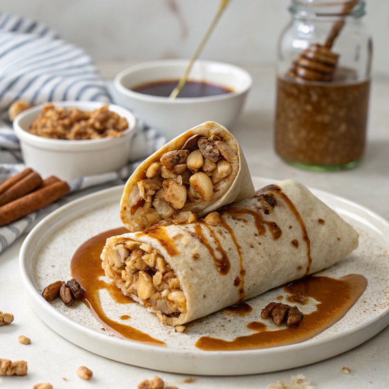 Nutty Maple Syrup Burrito
