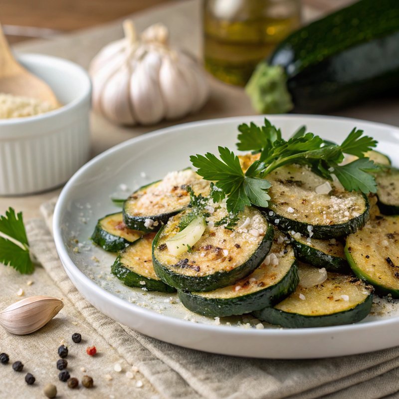 Garlic Roasted Zucchini