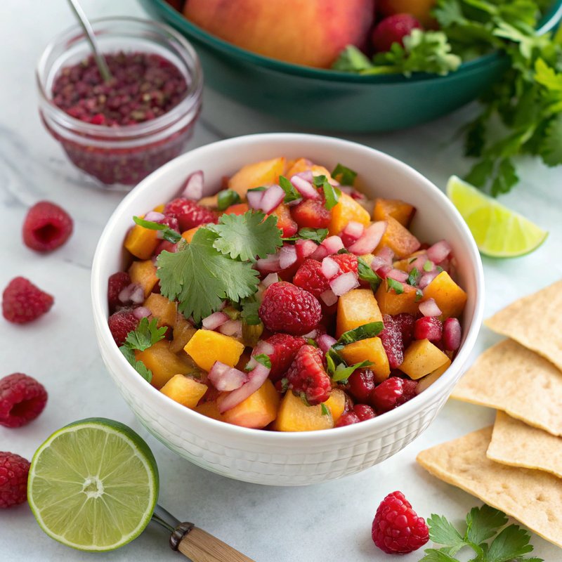 Nectarine and Raspberry Salsa