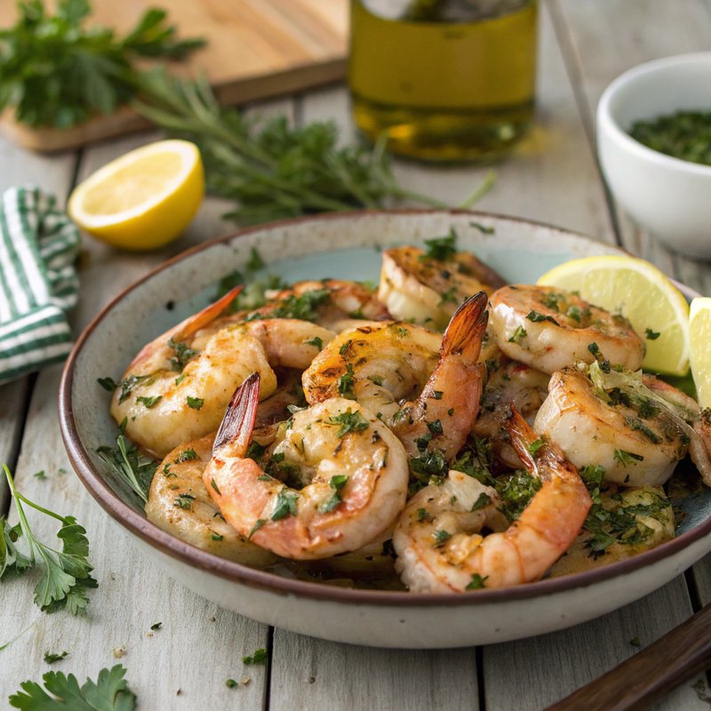 Oregano and Garlic Grilled Shrimp