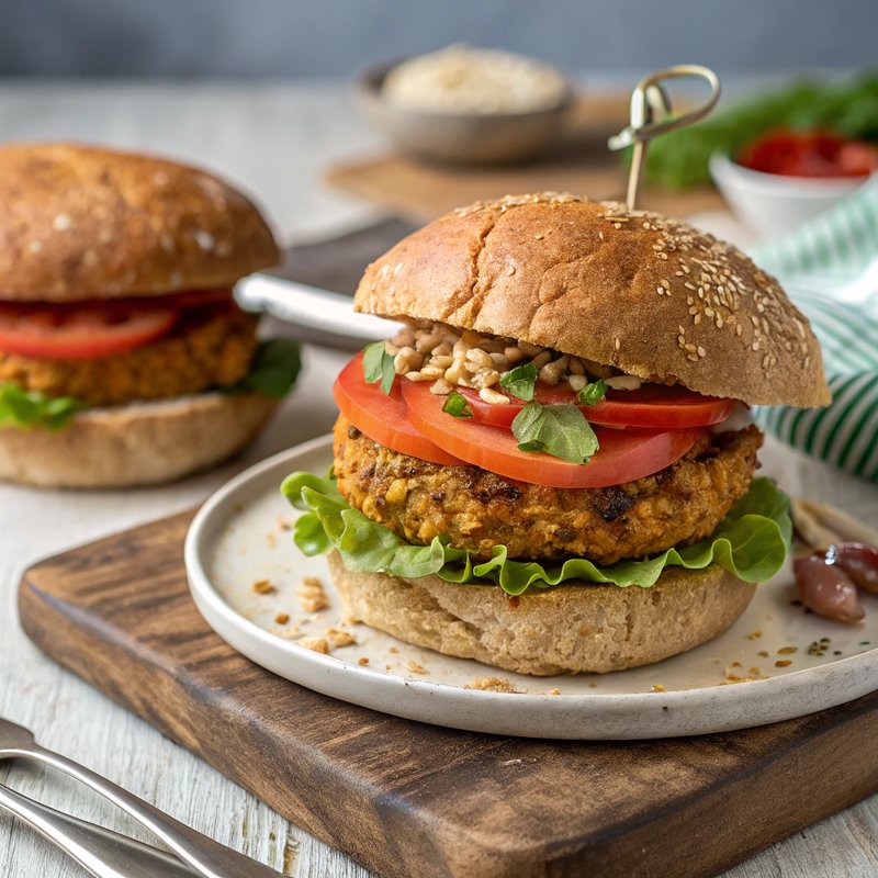 Enhanced Tempeh Veggie Burger